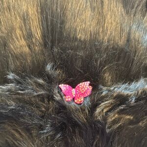 Pink Butterfly Necklace Pennant with Stunning Pink Crystal  Design